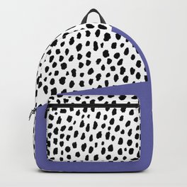 Dalmatian Spots with Periwinkle Stripe (Pantone Very Peri) Backpack