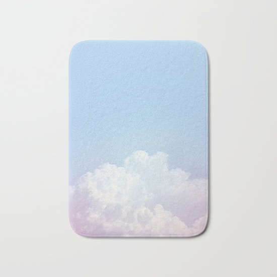 Dreamy Cotton Blue Sky Bath Mat