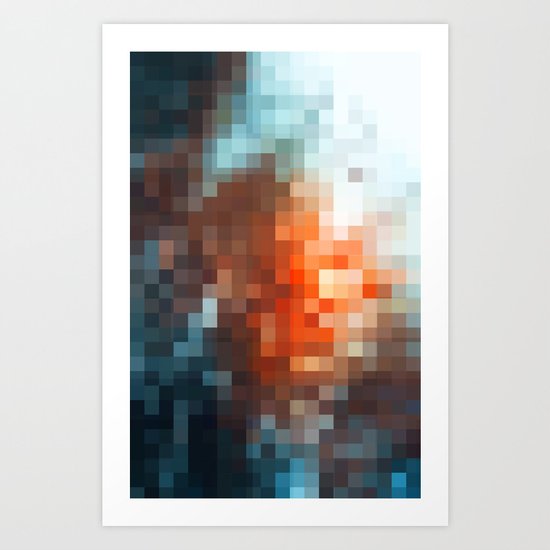 winter light - pixel pattern version - iphone Art Print