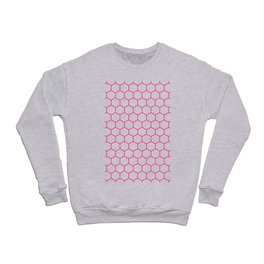 Honeycomb (Dark Pink & White Pattern) Crewneck Sweatshirt