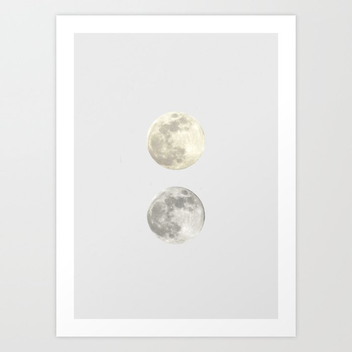 Two Moons II Art Print