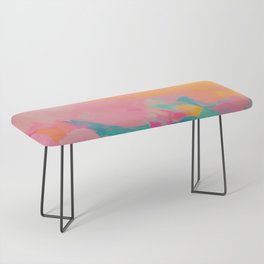 full color abstract sunset Bench