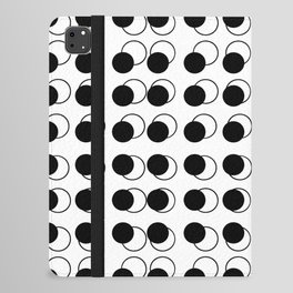 Modern Abstract Bubble Friends Black And White iPad Folio Case
