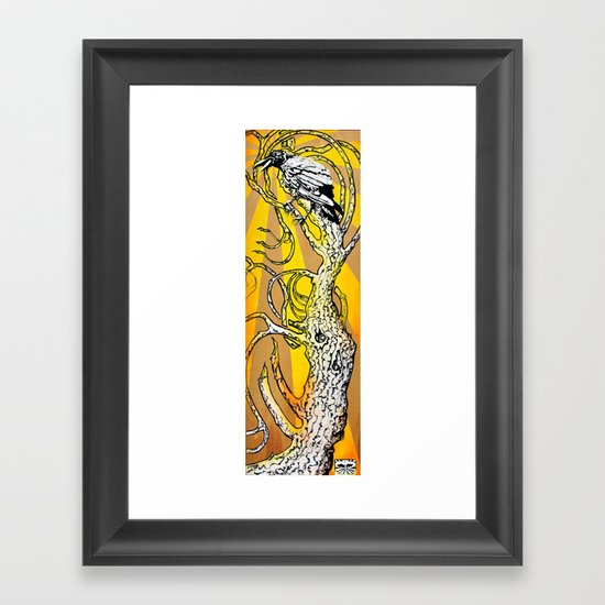 Radiation Crow Post-up Party Framed Art Print