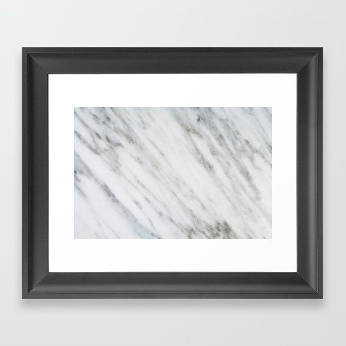 Carrara Italian Marble Framed Art Print
