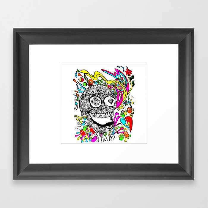 The Candy Skull Framed Art Print