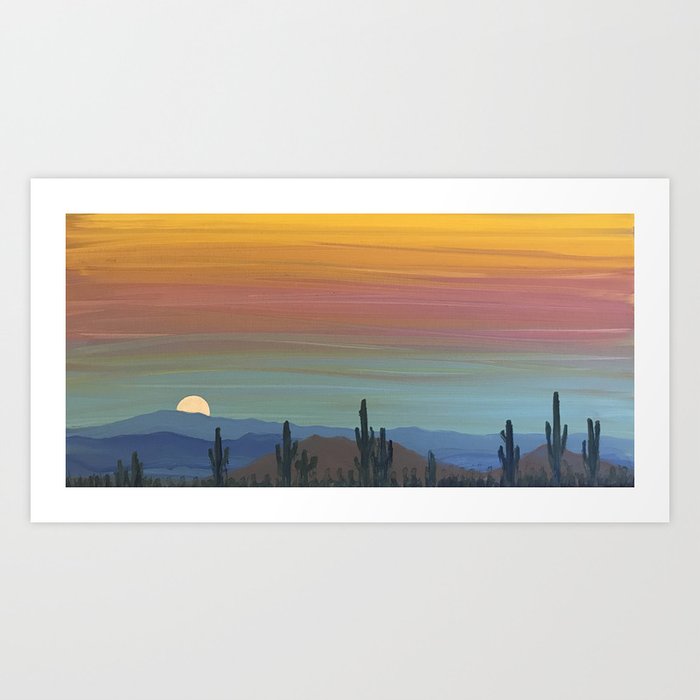 Arizona Moonrise Art Print