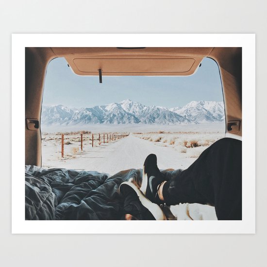 EXPLORE THE MOUNTAINS Art Print