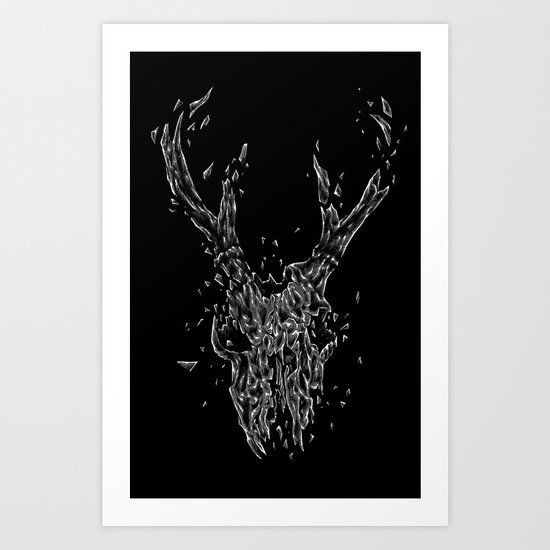 Wrecked skull Art Print