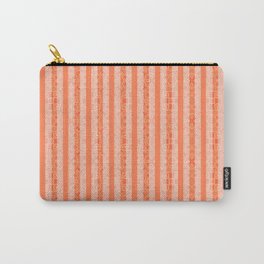 Living Coral Color Doodle Stripes Carry-All Pouch