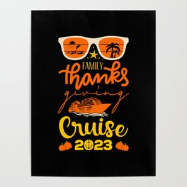Family Thanksgiving Cruise 2023 Happy Autumn Cruise Trip Poster