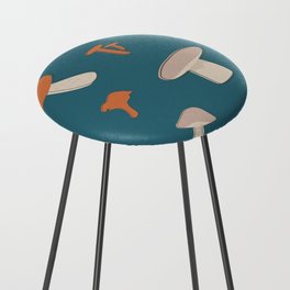Seamless pattern with mushrooms Counter Stool
