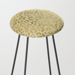 Foil Glam Leopard Print 01 Counter Stool