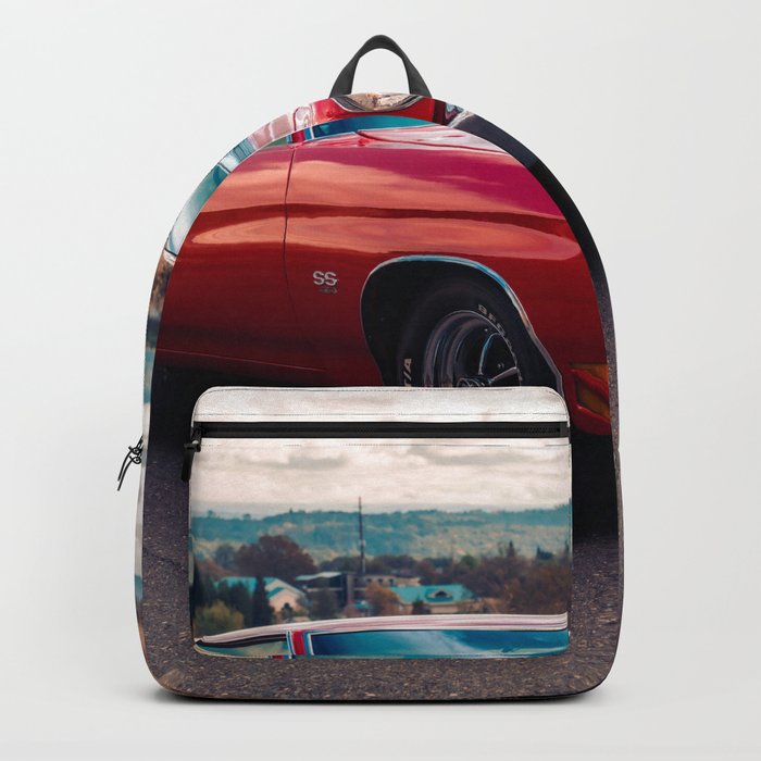 Vintage 1970 Chevelle SS 454 American Classic Muscle car automobile transportation color photograph / photograph poster posters Backpack