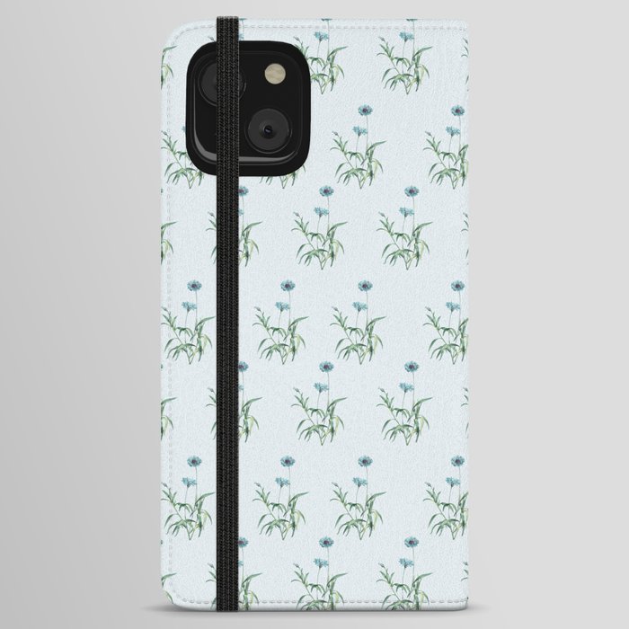 Blue light and leaves iPhone Wallet Case