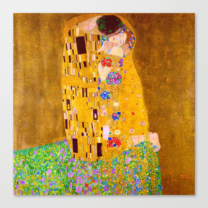 Gustav Klimt - The Kiss - Der Kuss - Vienna Secession Painting Canvas Print