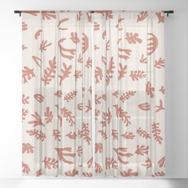 Matisse seaweed Copper Moondust Sheer Curtain