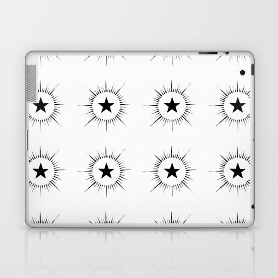 Minimal Art Galaxy - Star Pattern White Laptop & iPad Skin