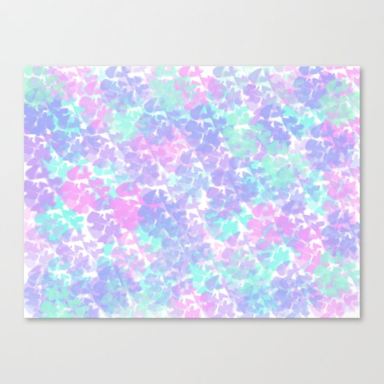 Soft Painterly Fluffy Pastel Abstract Canvas Print