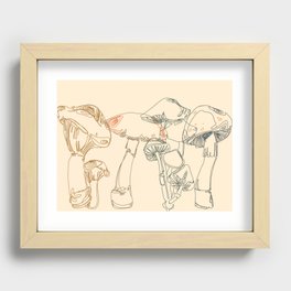 Mushrooms Recessed Framed Print