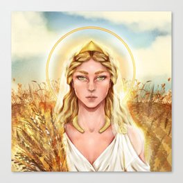 Demeter Greek Goddess of Agriculture Canvas Print