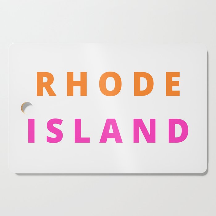 Rhode Island coffee lovers / coffee milk tourist summer fun beach travel funny state logo Cutting Board