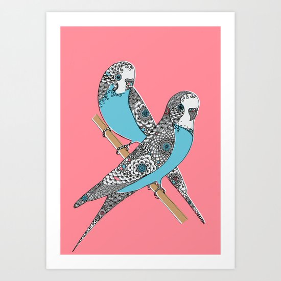 Budgies Art Print