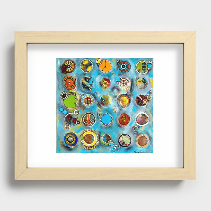 Peace Circles Recessed Framed Print