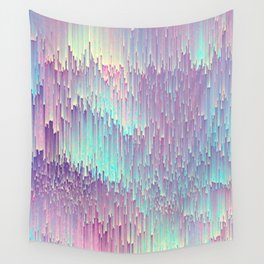 Iridescent Glitches Wall Tapestry