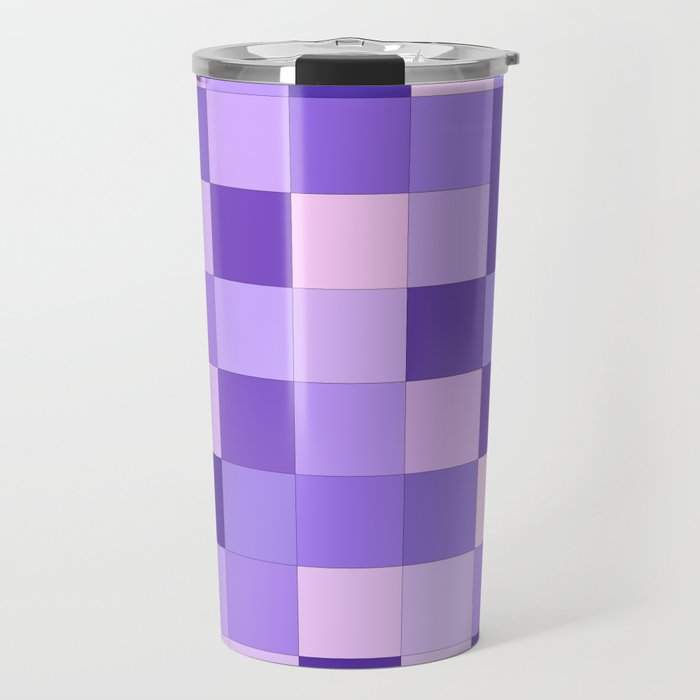 Pastel purple squares Travel Mug