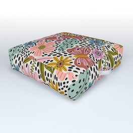 Floral Happiness Outdoor Floor Cushion