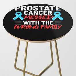 Prostate Cancer Blue Ribbon Survivor Awareness Side Table