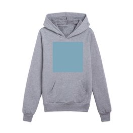Elegant Light Pastel Blue Solid Color Pairs To Sherwin Williams Resolute Blue SW 6507 Kids Pullover Hoodies