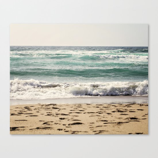 Walking In The Sand Canvas Print