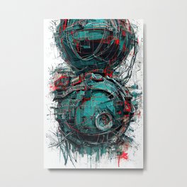 Science Fiction - A Pair Of Spheres Metal Print | Drones, Sphere, Spheres, Graphicdesign, Abstract, Digital, Cyberpunkaesthetic, Sciencefiction 