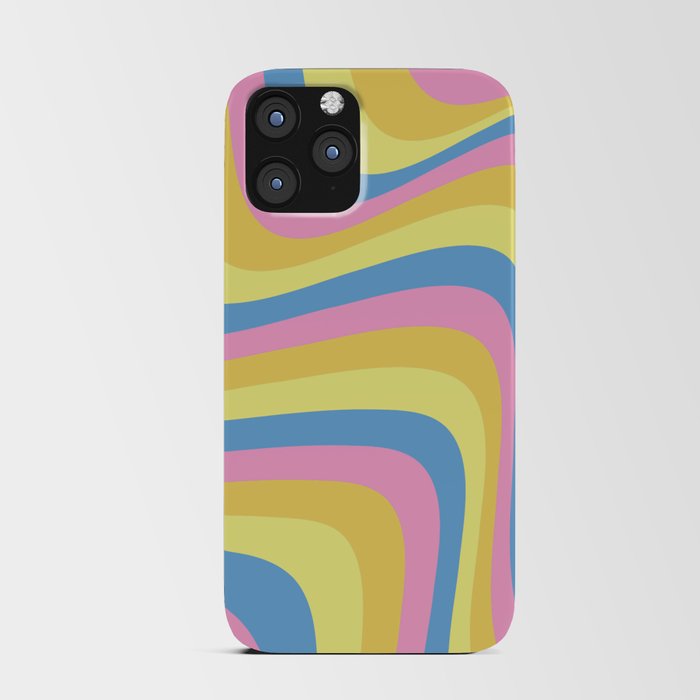 abstract wavy art inspired by the pansexual pride flag iPhone Card Case