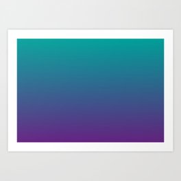 Ombre | Color Gradients | Gradient | Two Tone | Teal | Purple | Art Print