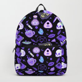 cute witch pattern black Backpack