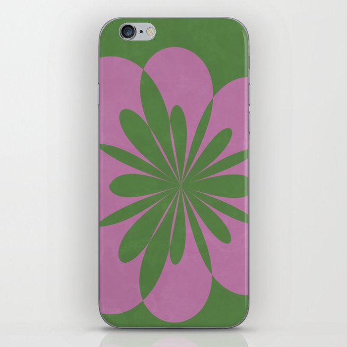 Bloom Flower - Green Purple iPhone Skin