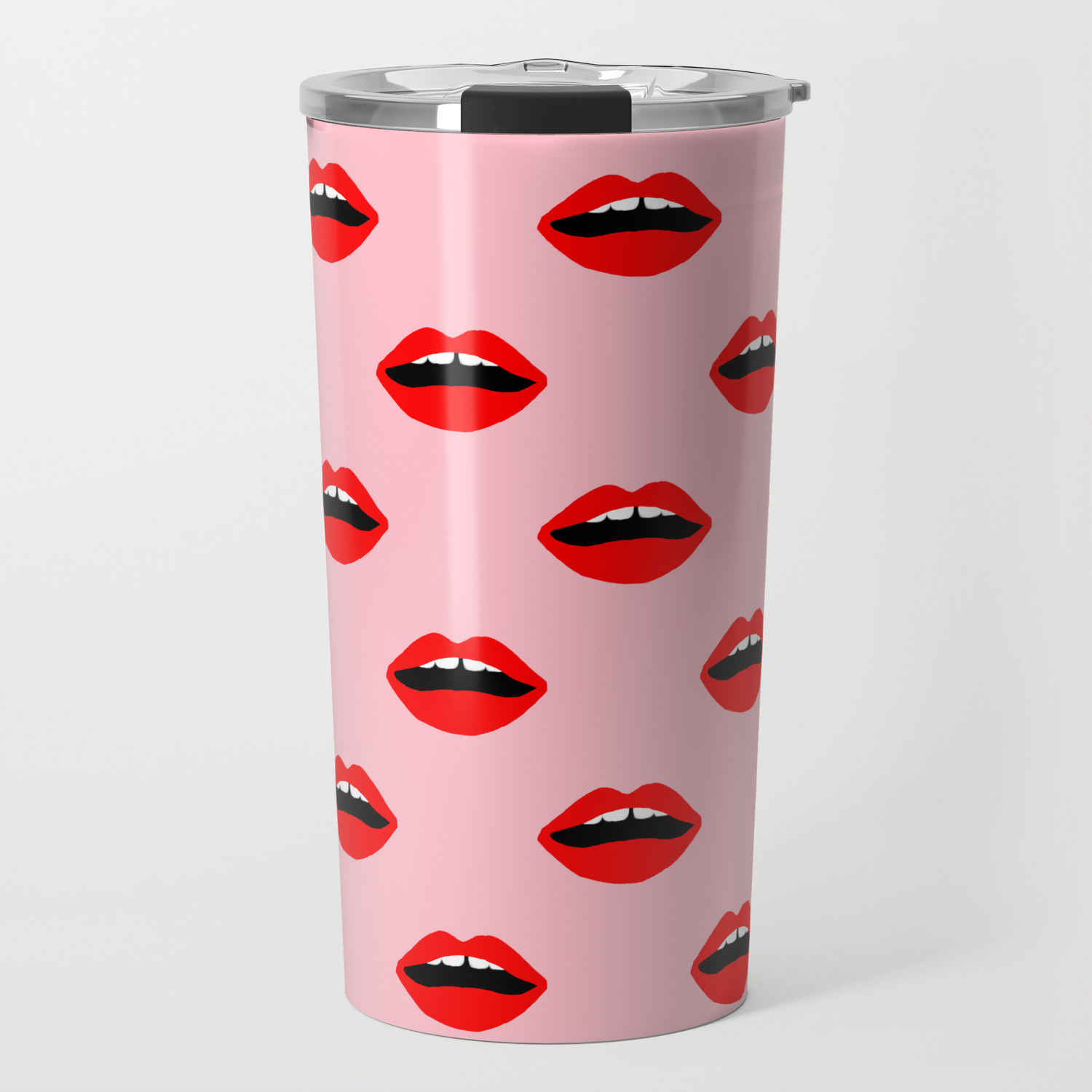 Lips Valentines Day Cute Gift For Love Makeup Lipstick Mouth Pattern Travel Mug By Charlottewinter Society6