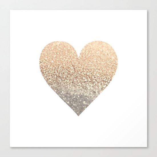 GOLD HEART Canvas Print