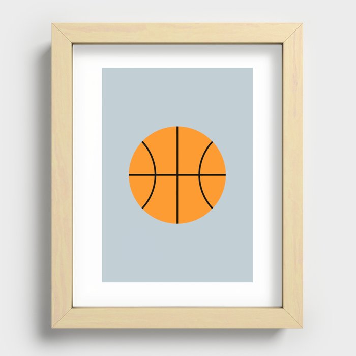 #9 Basketball Recessed Framed Print