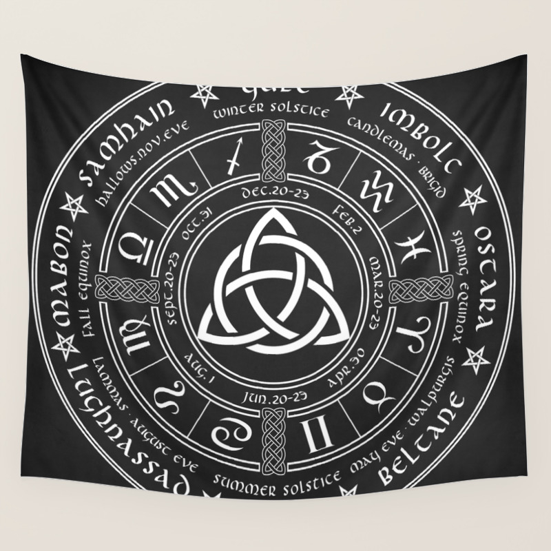 Triquetra Pagan Wheel Of The Year Wall Tapestry By Hoolst Society6 Customize your avatar with the triquetra pagan tee and millions of other items. triquetra pagan wheel of the year wall tapestry by hoolst