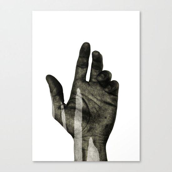 hand black Canvas Print