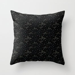 Night Dive Whale Constellations Throw Pillow
