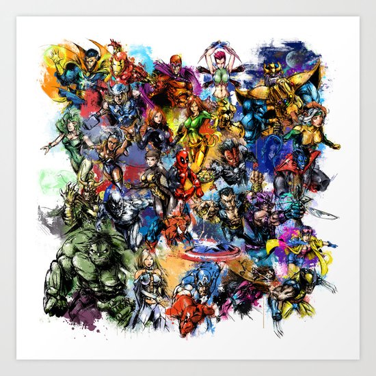Marvel MashUP Art Print