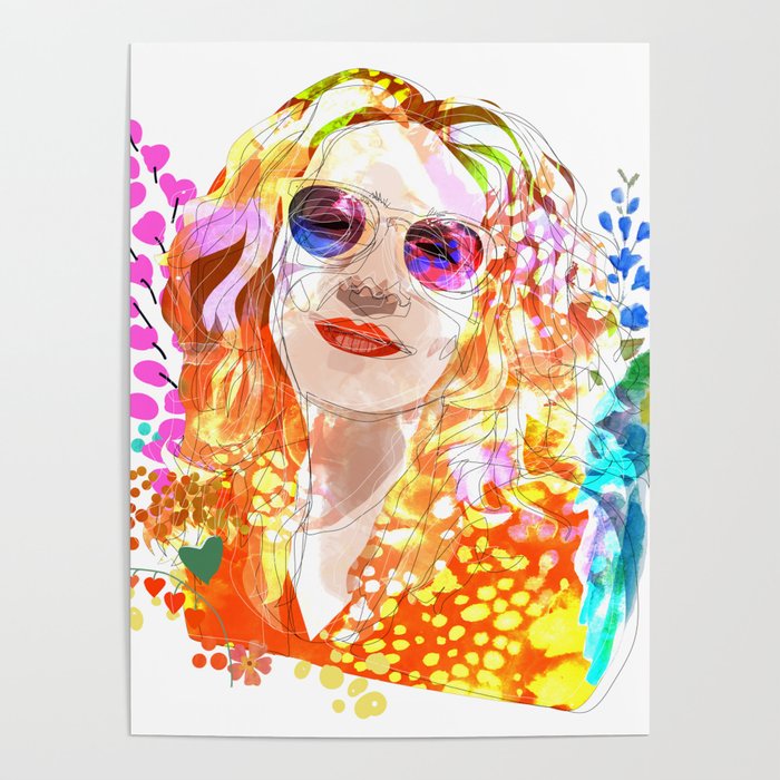 Lady and the Parrot Poster by avasart | Society6