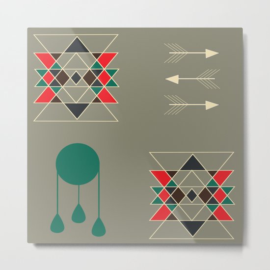 dream-catcher gray Metal Print