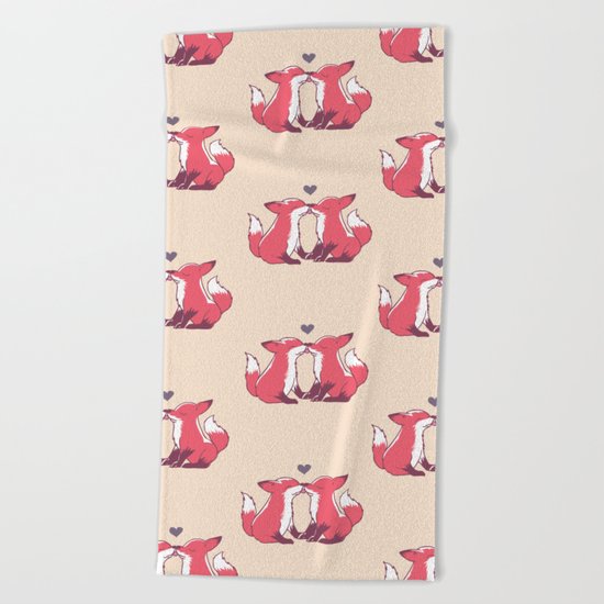 Fox Kisses Beach Towel
