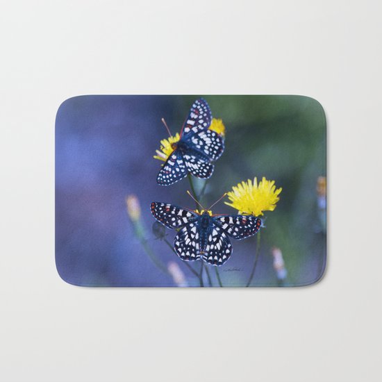 The Checkerspot Couple Bath Mat